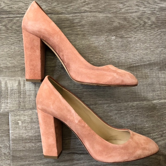 J. Crew Shoes - J. Crew Pink Suede Heels
